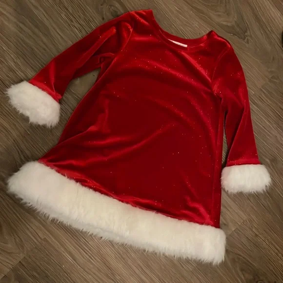 bonnie jean christmas dress Girls Santa Glitter Sequined Holiday Reg: $70-Siz 16 90% Polyester Bonnie Jean Little Girls Striped
